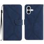 Mobigear Stitch iPhone 17 Knížkové pouzdro Peněženka - Modrá