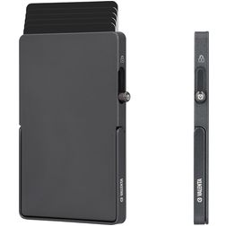 Valenta Cardprotector Stand Aluminium Korthållare - 5 kort - MagSafe-kompatibel - Grå