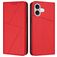 Mobigear Frosted Flip iPhone 17 Etui z klapką typu portfel - Czerwony