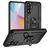 Mobigear Armor ring Samsung Galaxy A37 Hårdt Bagsidecover Stødsikkert med ringholder - Sort