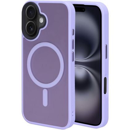 Mobiparts Hardcover iPhone 16 MagSafe Hard Case Back cover - Satin Lila