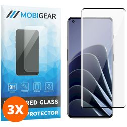 Mobigear Premium OnePlus 11 Vidro temperado Película de ecrã - Compatível com capas - Preto (Pack de 3)