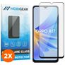 Mobigear Premium OPPO A17 Tempered Glass Screen Protector - Case Friendly - Black (2-Pack)
