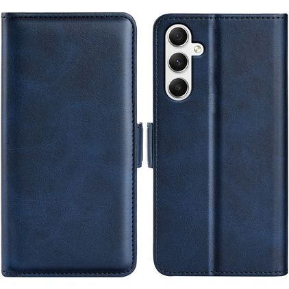 Mobigear Slim Magnet Samsung Galaxy A35 Pungetui med Seddelrum - Mørkeblå