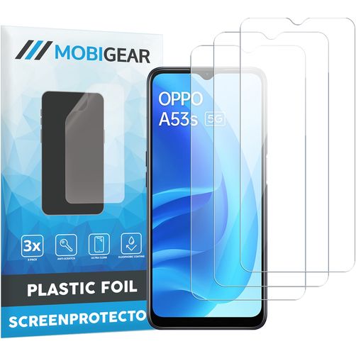 Mobigear OPPO A53s Película de ecrã em plástico - Compatível com capas (Pack de 3)