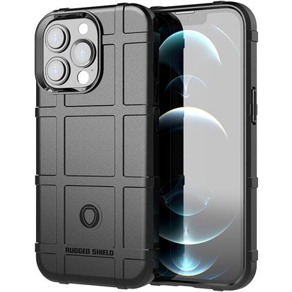 Mobigear Rugged Shield iPhone 13 Pro Max Flexibel TPU Skal Stötsäkert - Svart