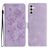 Mobigear Flowers Samsung Galaxy A17 Cover a libro portafoglio - Viola