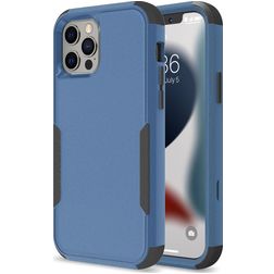 Mobigear Ultra Tough iPhone 14 Pro Max Tvrdý plast Zadní kryt odolný proti nárazům - Černá / Modrá