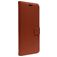 Valenta Gel Skin iPhone 15 Plus Piel auténtica Funda tipo libro Cartera - Marrón