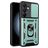 Mobigear Armor Ring Cam Slide Samsung Galaxy S24 FE Hard Case Back cover Shockproof with Ring Holder and Camera Slider - Green