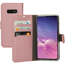 Mobiparts Saffiano Wallet Samsung Galaxy S10e Funda tipo libro Cartera - Rosa