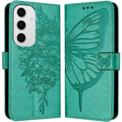 Mobigear Butterfly Samsung Galaxy S24 FE Wallet case - Green