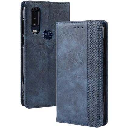 Mobigear Sensation Motorola One Action Funda tipo libro Cartera - Azul