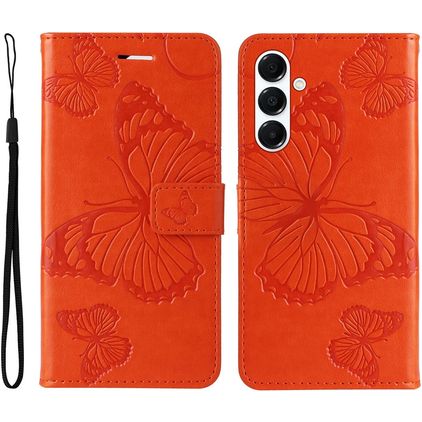 Mobigear Butterfly Samsung Galaxy A26 Capa livro Carteira - Laranja