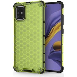 Mobigear Honeycomb Samsung Galaxy A51 Hard Case Back cover Shockproof - Green