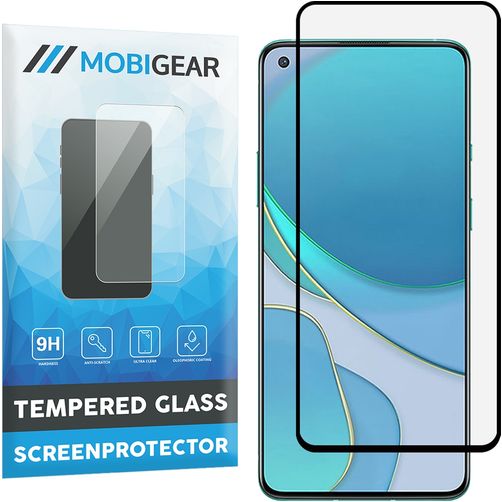 Mobigear Premium OnePlus 8T Härdat glas Skärmskydd - Skalvänligt - Svart
