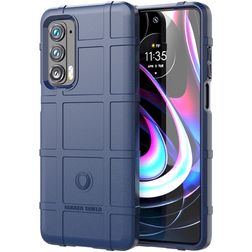 Mobigear Rugged Shield Motorola Edge (2021) TPU flessibile Back cover Antiurto - Blu