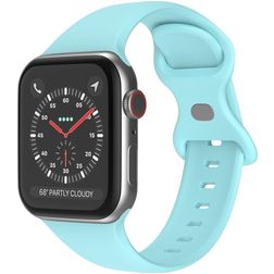 Mobigear Sport Dual Silikoni Apple Watch Ranneke Tappikiinnitys - 49/46/45/44 mm - Vauvansininen