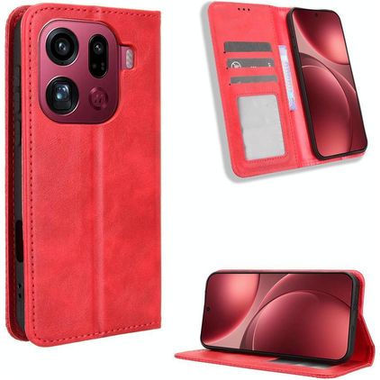 Mobigear Sensation OPPO Find X9 Pro Funda tipo libro Cartera - Rojo