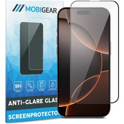 Mobigear Premium iPhone 16 Pro Max Cristal templado Protector de pantalla Antirreflejos - Compatible con fundas - Negro