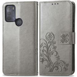 Mobigear Clover Motorola Moto G50 Etui z klapką typu portfel - Szary