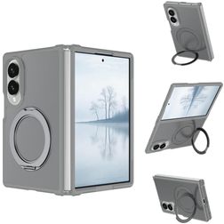 Mobigear 360 Rotating Ring Samsung Galaxy Z Fold 8 Ultra MagSafe Hårdt Bagsidecover med ringholder - Grå