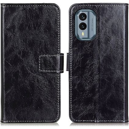 Mobigear Basic Nokia X30 Knížkové pouzdro Peněženka - Černá