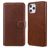 Mobigear Wallet iPhone 12 Pro Max Funda tipo libro Cartera - Marrón