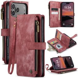 CaseMe C30 iPhone 17 Pro Funda tipo libro Cartera - Rojo