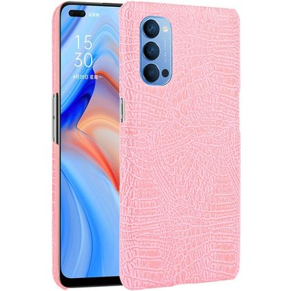 Mobigear Croco OPPO Reno 4 Hard Case Back cover - Pink