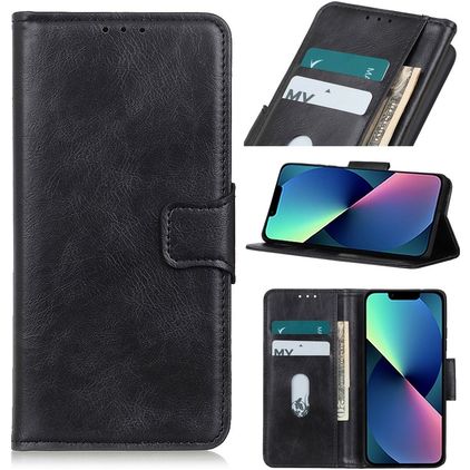Mobigear Classy iPhone 14 Plus Pungetui med Seddelrum - Sort