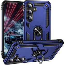 Mobigear Armor ring Samsung Galaxy S25 FE Hårdt Bagsidecover Stødsikkert med ringholder - Blå