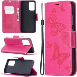 Mobigear Butterfly Samsung Galaxy A52s 5G Lompakkokotelo + Setelitasku - Magenta