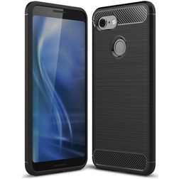 Mobigear Brushed Slim Google Pixel 3 Elastyczne TPU Etui plecki - Czarny