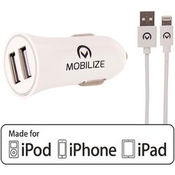 Mobilize Dual USB Car Charger Apple Lightning 1 m 24W - White