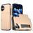 Mobigear Card iPhone 18 Hardcase Back cover Antiurto con portacarte - Oro