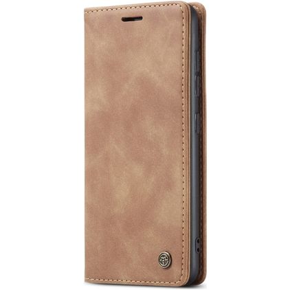 CaseMe 013 Samsung Galaxy A21s Lompakkokotelo + Setelitasku - Ruskea