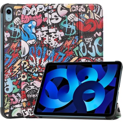 Mobigear Tri-Fold iPad 11 (2025) Lompakkokotelo - Graffiti