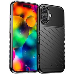 Mobigear Groove iPhone 17 Joustava TPU Suojakuori - Musta
