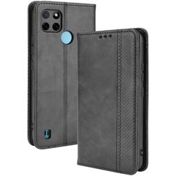Mobigear Sensation Realme C25Y Lompakkokotelo + Setelitasku - Musta