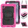 Mobigear SureGrip Xtreme Samsung Galaxy Tab A9 (2023) Plastica rigida / Silicone Back cover + Tracolla + Supporto - Rosa