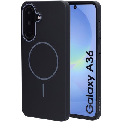 Mobiparts Slim Line Samsung Galaxy A36 MagSafe Hard Case Back cover - Onyx Black