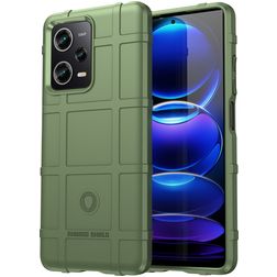 Mobigear Rugged Shield POCO X5 Pro Flexibel TPU Skal Stötsäkert - Grön