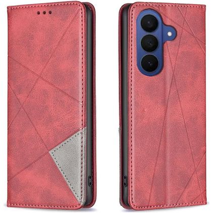 Mobigear Rhombus Slim Samsung Galaxy A27 Wallet case - Red