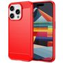 Mobigear Brushed Slim iPhone 15 Pro Flexibel TPU Skal - Röd