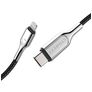 Cygnett Armoured Braided USB-C til Apple Lightning Kabel MFI 0,1 m - Sort