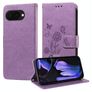 Mobigear Flowers Google Pixel 9a Etui z klapką typu portfel - Fioletowy