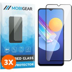 Mobigear Premium Vivo Y52 Tvrzené sklo Ochrana displeje - kompatibilní s pouzdry - Černá (3 ks)