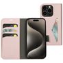 Mobiparts Classic Wallet iPhone 15 Pro Lompakkokotelo + Setelitasku - Vaaleanpunainen