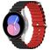 Mobigear Ocean Silikoni Smartwatch Ranneke Solki - 22 mm - Musta / Punainen